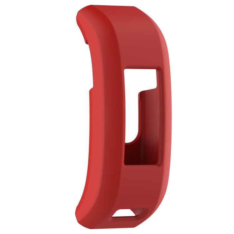 Silicone protective case for Garmin Vivosmart HR, red band with display cutout window
