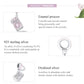 Sterling silver pendant and round S925 ring with pink enamel accent on tarot card
