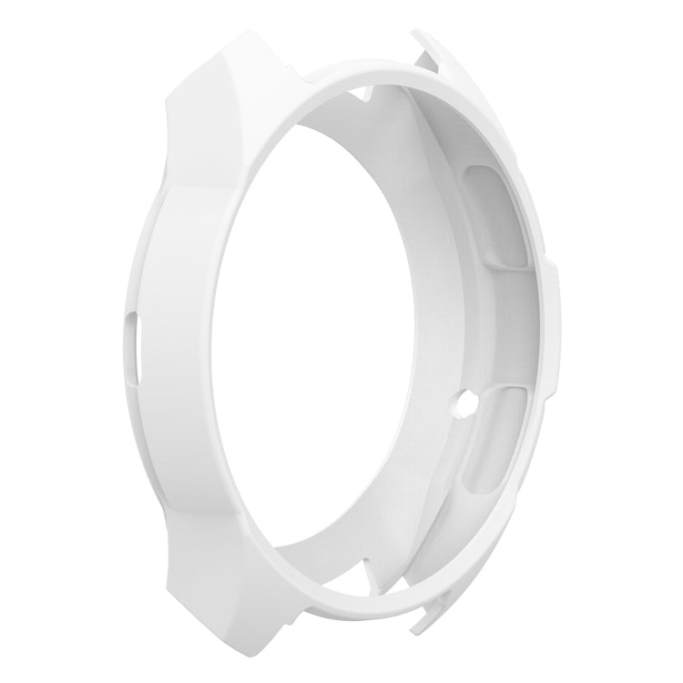 42mm white silicone watch case for Galaxy Watch, angled view of the protective bezel