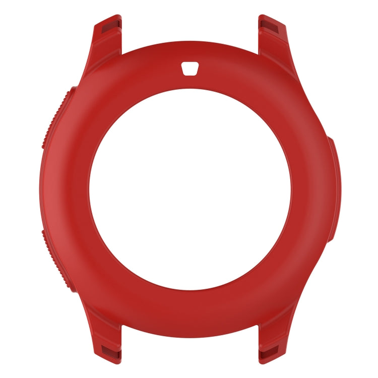 Universal silicone case with circular opening, red color