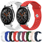 Set of colorful 46mm silicone breathable watch bands with perforated straps