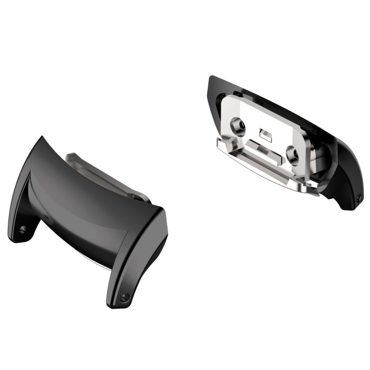 Black metal watch strap head with dual prongs, for Galaxy Fit 2 R360