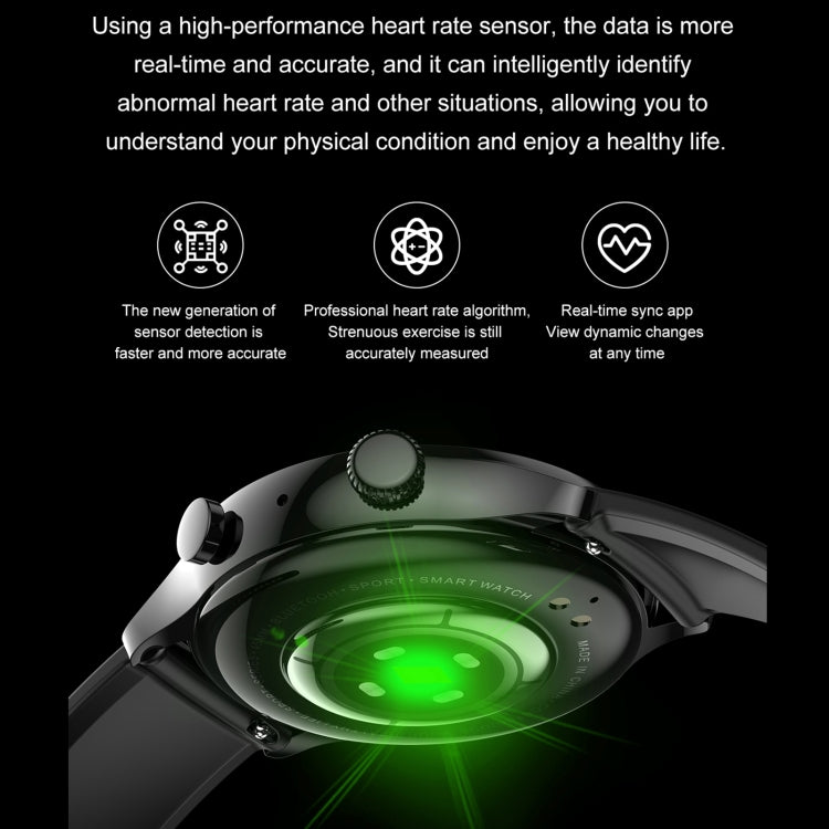 Smart watch heart rate sensor illustration with green glow smartwatch face