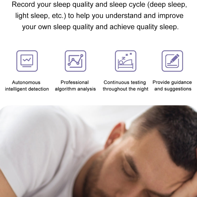 Smart watch sleep tracking illustration with sleep icons and a resting person