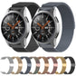 Stainless steel Milanese smartwatch strap set with black and dark gray mesh bands