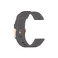 42mm nylon canvas watch strap in dark gray with metal buckle