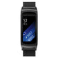 Milanese watch strap for Galaxy Gear Fit 2 & R360 with black mesh band and clasp