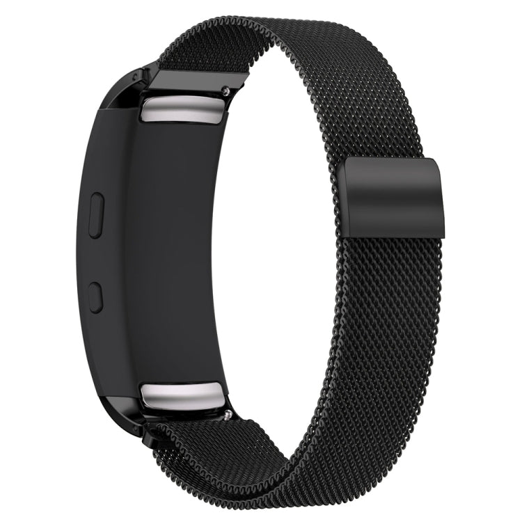 Milanese watch strap for Galaxy Gear Fit 2 & R360, black mesh with metal buckle