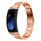 Rose gold metal watch strap with three-pearl link design for Galaxy Gear Fit 2/R360