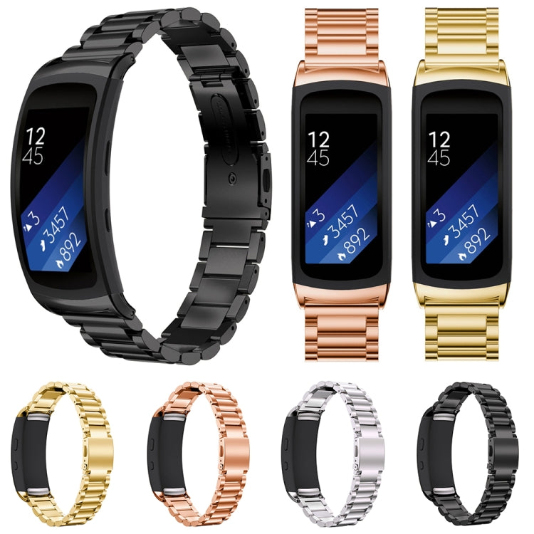 Assorted three-pearl metal watch straps: black, rose gold, gold, and silver