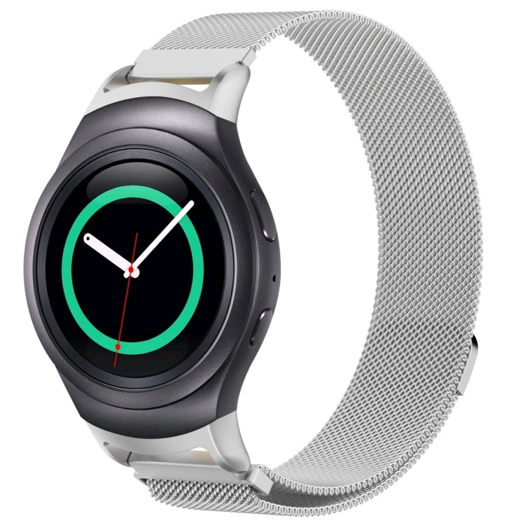 Milanese watch strap for Galaxy Gear S2 & R720, silver metal mesh with clasp
