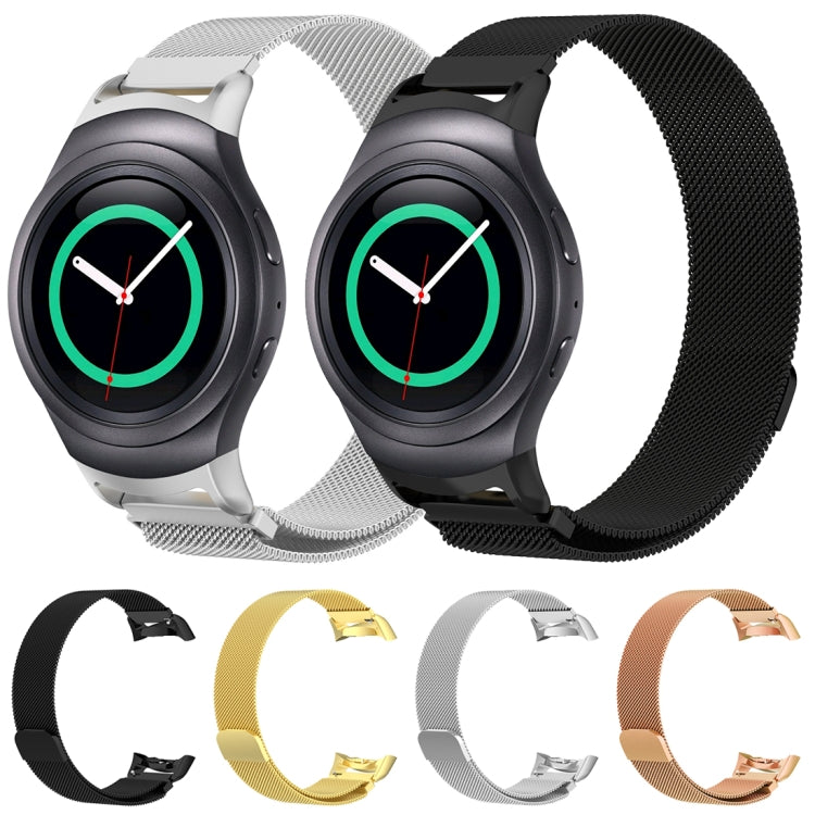 Milanese watch strap set for Galaxy Gear S2 & R720: black, gold, silver, rose metal mesh