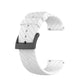 White lightning silicone watch strap with adjustable holes and metal buckle for Suunto 7