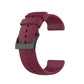 Red wine lightning silicone watch strap with adjustable holes and metal buckle for Suunto 7