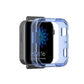 Transparent blue TPU protective smartwatch case with raised edges and cutouts.