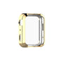 Gold TPU all-inclusive plating phone cover with cutouts and raised edges