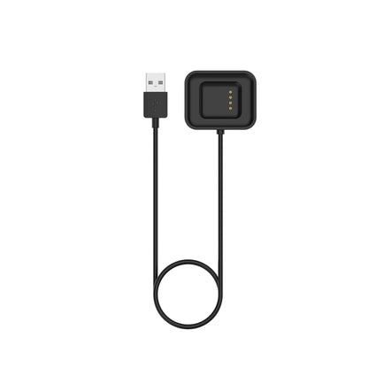 Black watch charging cable with USB plug and charging dock