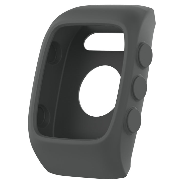 Gray silicone watch case for POLAR M430 with front cutout for display