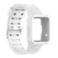 Silicone integrated watch band with screen watch case, white color