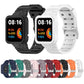 Assorted color set of silicone smartwatch bands with integrated straps and buckles.
