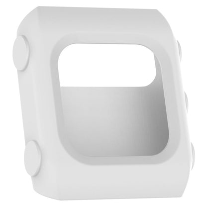 Silicone watch case, white with open window and side loops