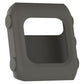 Silicone watch case, dark gray with open window and side loops