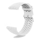 Silicone watch strap, white perforated band with quick-release buckle