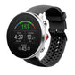 Silicone watch strap, black perforated silicone with metal buckle clasp