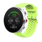 Silicone watch strap, green perforated silicone with metal buckle clasp