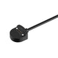 Black magnetic charging base with exposed multi-pin connector on cable