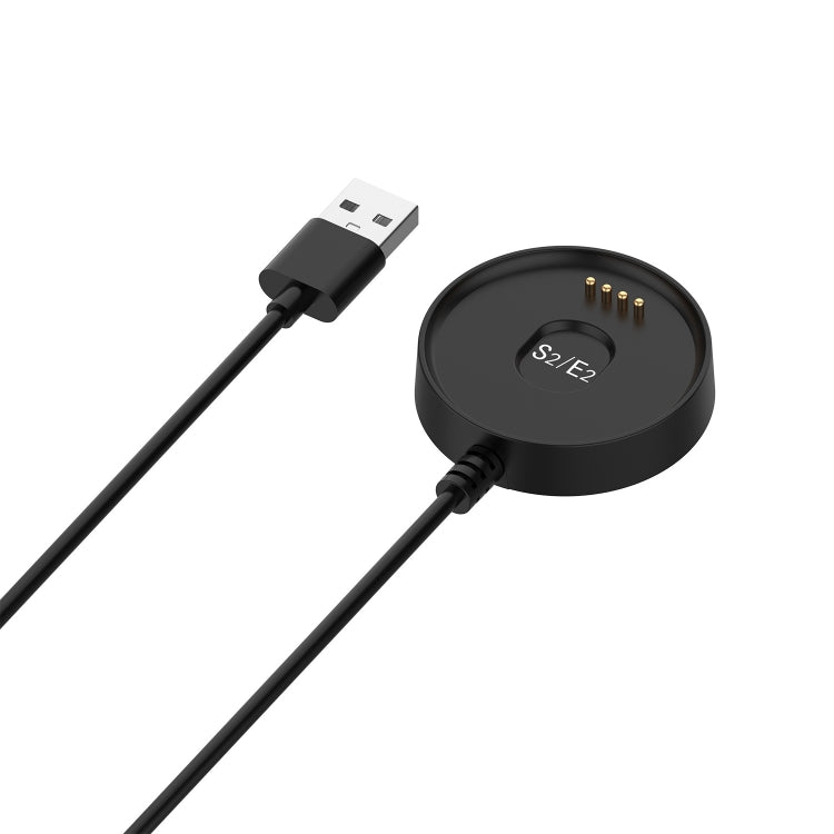 Universal USB-A charging and data cable with black magnetic watch dock