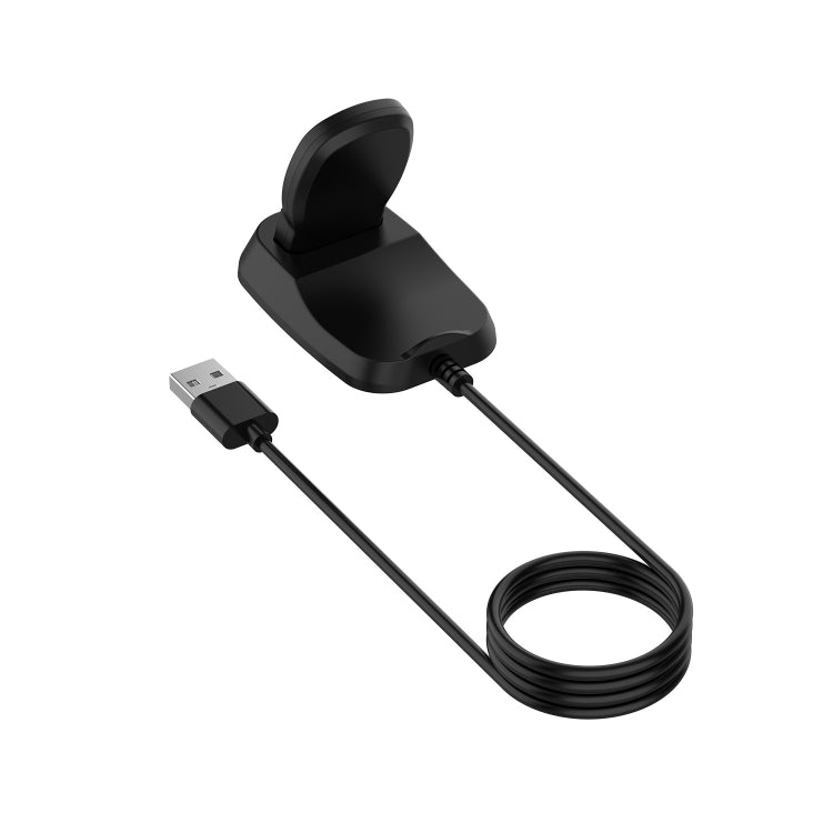 Black charging stand with USB connector and cable, coiled cord with S2/E2 port