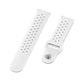 White silicone watch strap band with ventilation holes and snap-fit clasp