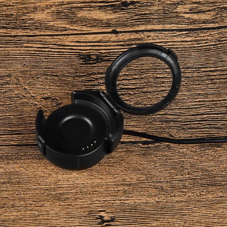 Black watch charging dock with loop cable, compact design