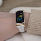 Mijobs Genuine Leather Slim Watch Band, For Fitbit Charge5