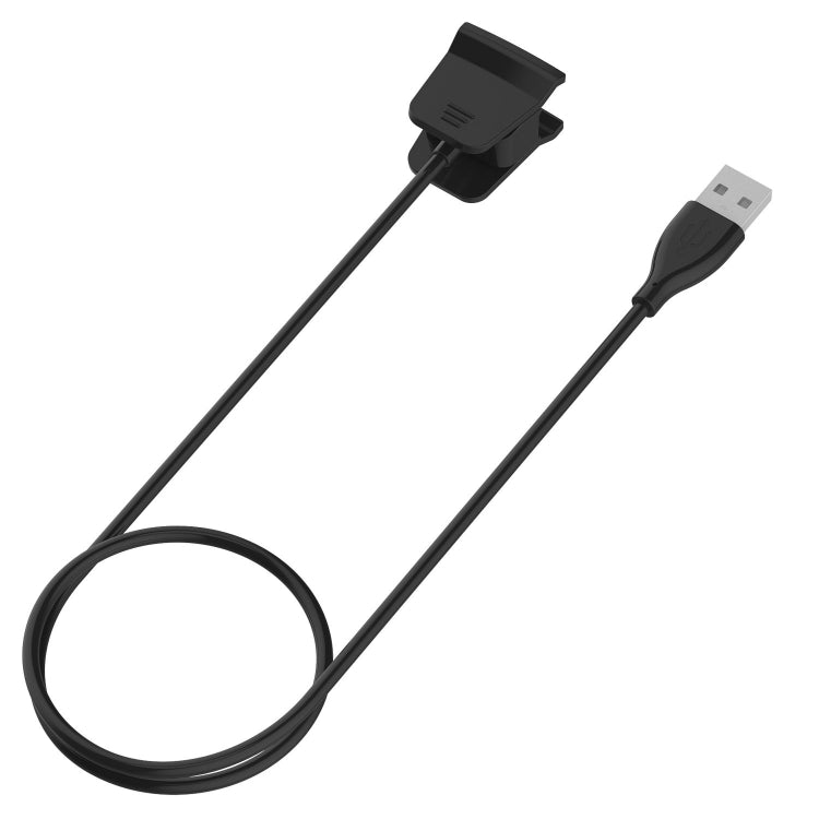 Black USB charging cable with snap-in FITBIT Alta HR connector