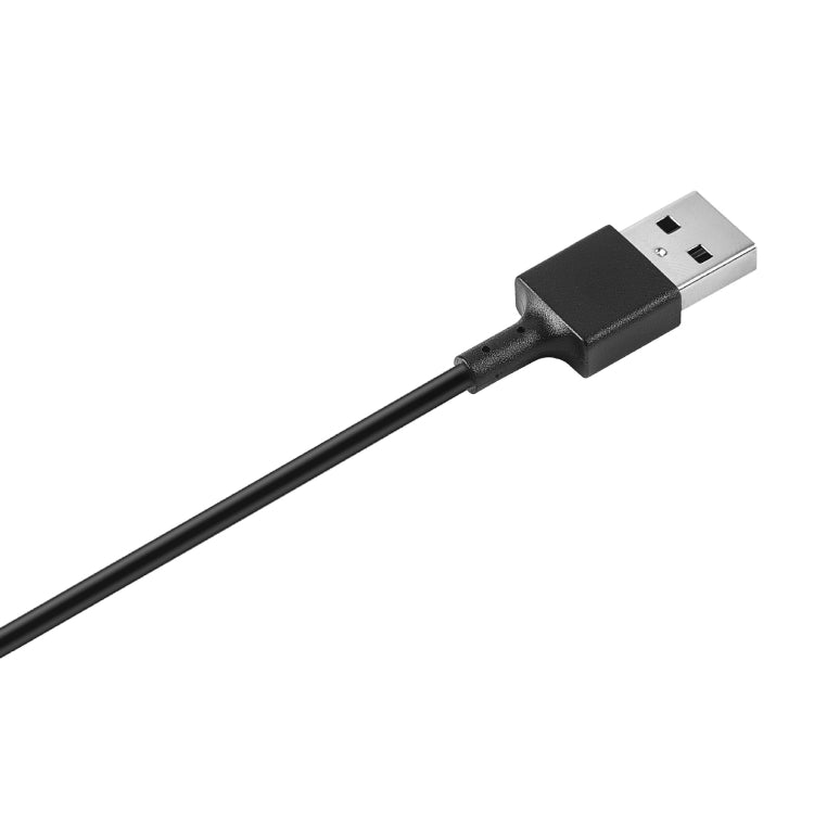 USB charging cable with metal USB-A connector and black strain relief