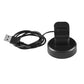 Charging dock base with coiled USB cable and charging cradle