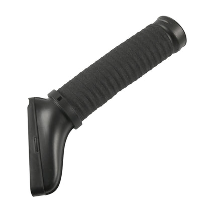 Black air intake hose with molded elbow end and ribbed rubber section