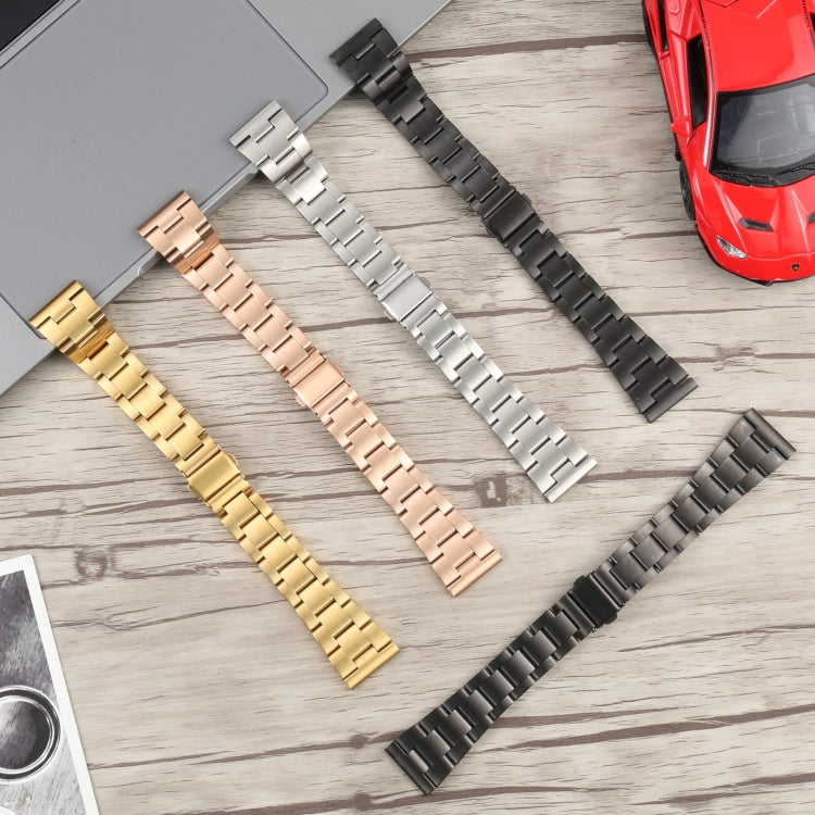 22mm Three-bead Steel Watch Band