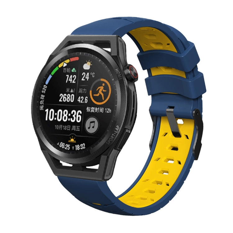 Trapezoidal Three-row Hole Silicone Watch Band, For Huawei Watch GT Runner