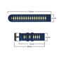 Trapezoidal Three-row Hole Silicone Watch Band, For Huawei Watch GT Runner