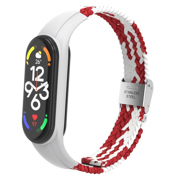 Adjustable Nylon Braided Integrated Watch Band, For Xiaomi Mi Band 7