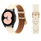 Plain Weave Leather Watch Band, For Samsung Galaxy Watch4 40mm / 44mm