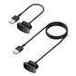 Black 15cm USB charging cable with two metal USB plugs and 2-pin dock connector