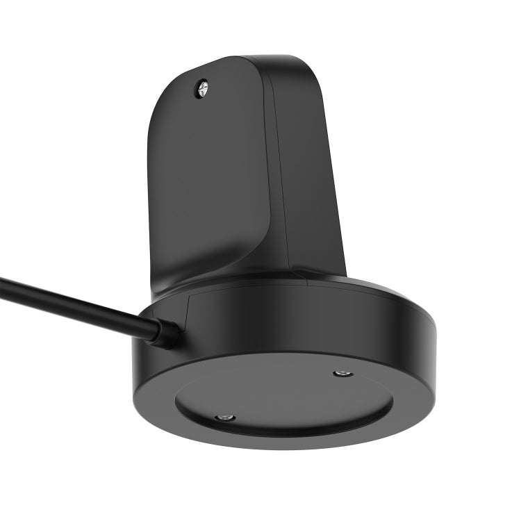 Black magnetic charging dock base with side cable outlet for Fitbit Inspire