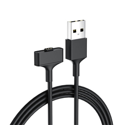 Black charging cable with USB-A to small device connector