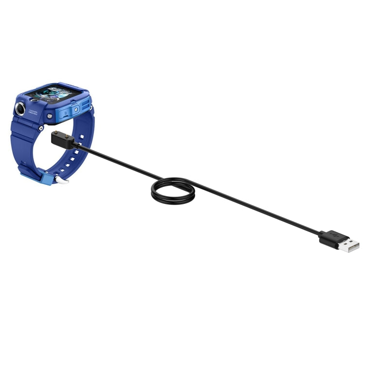 Black magnetic charging cable with USB-A plug and magnetic smartwatch connector.