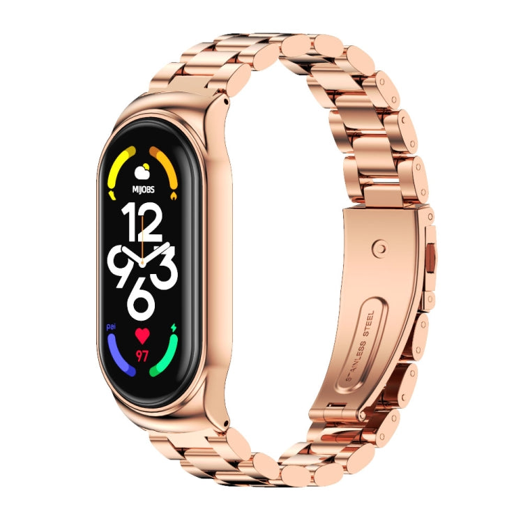 MIJOBS CS Three-Bead Metal Stainless Steel Watch Band, CS