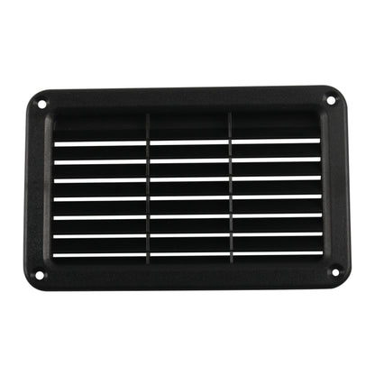 A6788 193x122mm Black Rectangle Louvered Ventilation Plastic Venting Panel Cover, 193x122mm